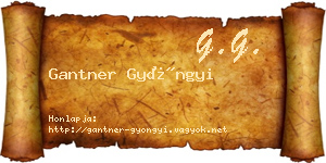 Gantner Gyöngyi névjegykártya