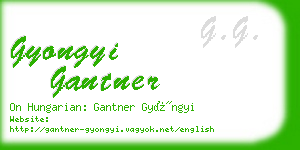 gyongyi gantner business card